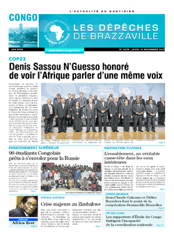 Les Dépêches de Brazzaville : Édition brazzaville du 16 novembre 2017