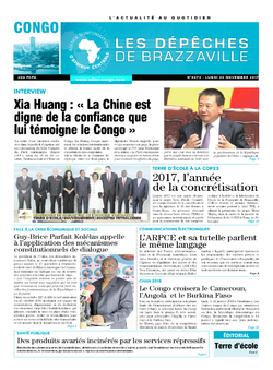 Les Dépêches de Brazzaville : Édition brazzaville du 20 novembre 2017