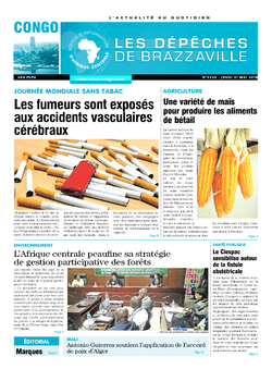 Les Dépêches de Brazzaville : Édition brazzaville du 31 mai 2018