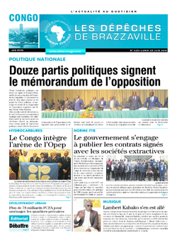 Les Dépêches de Brazzaville : Édition brazzaville du 25 juin 2018