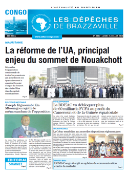 Les Dépêches de Brazzaville : Édition brazzaville du 02 juillet 2018