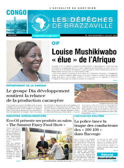 Les Dépêches de Brazzaville : Édition brazzaville du 04 juillet 2018
