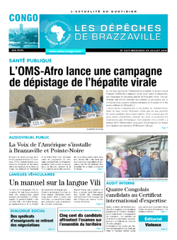 Les Dépêches de Brazzaville : Édition brazzaville du 25 juillet 2018
