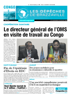 Les Dépêches de Brazzaville : Édition brazzaville du 26 juillet 2018