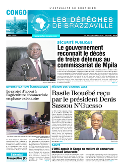 Les Dépêches de Brazzaville : Édition brazzaville du 27 juillet 2018