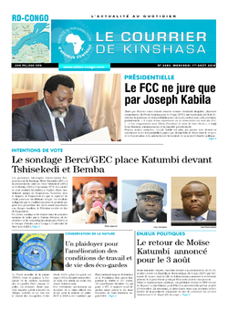 Les Dépêches de Brazzaville : Édition brazzaville du 01 août 2018