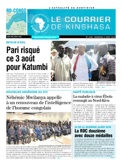 Les Dépêches de Brazzaville : Édition brazzaville du 03 août 2018