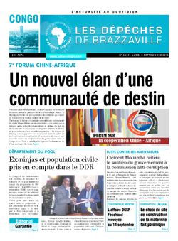 Les Dépêches de Brazzaville : Édition brazzaville du 03 septembre 2018