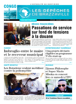 Les Dépêches de Brazzaville : Édition brazzaville du 19 octobre 2018