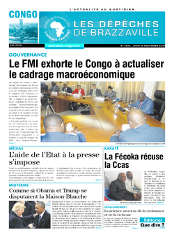 Les Dépêches de Brazzaville : Édition brazzaville du 08 novembre 2018