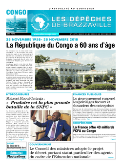 Les Dépêches de Brazzaville : Édition brazzaville du 27 novembre 2018