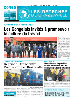 Les Dépêches de Brazzaville : Édition brazzaville du 29 novembre 2018