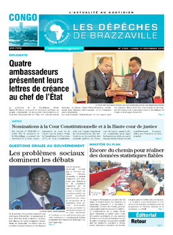 Les Dépêches de Brazzaville : Édition brazzaville du 17 décembre 2018