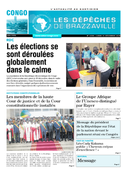 Les Dépêches de Brazzaville : Édition brazzaville du 31 décembre 2018