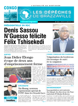 Les Dépêches de Brazzaville : Édition brazzaville du 24 janvier 2019