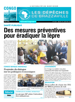 Les Dépêches de Brazzaville : Édition brazzaville du 29 janvier 2019