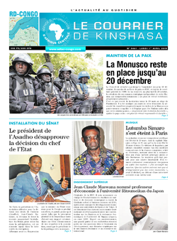 Les Dépêches de Brazzaville : Édition brazzaville du 01 avril 2019