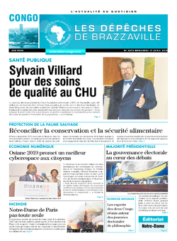 Les Dépêches de Brazzaville : Édition brazzaville du 17 avril 2019