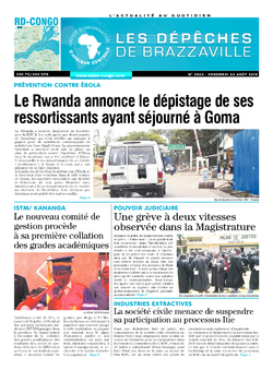 Les Dépêches de Brazzaville : Édition brazzaville du 02 août 2019
