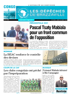 Les Dépêches de Brazzaville : Édition brazzaville du 29 août 2019