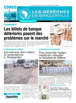 Les Dépêches de Brazzaville : Édition brazzaville du 03 septembre 2019