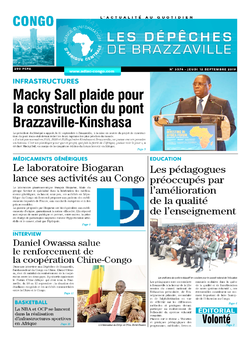 Les Dépêches de Brazzaville : Édition brazzaville du 12 septembre 2019