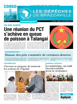 Les Dépêches de Brazzaville : Édition brazzaville du 24 septembre 2019