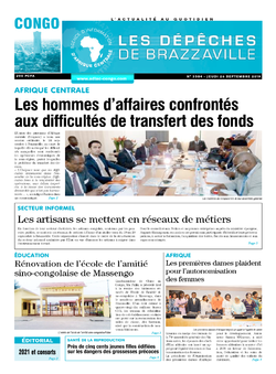 Les Dépêches de Brazzaville : Édition brazzaville du 26 septembre 2019