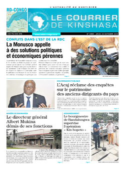 Les Dépêches de Brazzaville : Édition brazzaville du 03 octobre 2019