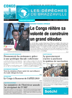Les Dépêches de Brazzaville : Édition brazzaville du 25 octobre 2019