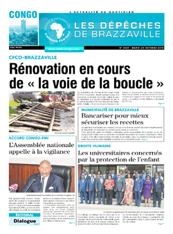 Les Dépêches de Brazzaville : Édition brazzaville du 29 octobre 2019
