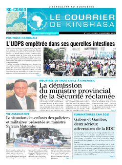 Les Dépêches de Brazzaville : Édition brazzaville du 04 novembre 2019