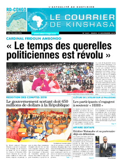 Les Dépêches de Brazzaville : Édition brazzaville du 19 novembre 2019