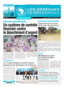 Les Dépêches de Brazzaville : Édition brazzaville du 26 novembre 2019