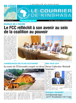 Les Dépêches de Brazzaville : Édition brazzaville du 27 novembre 2019