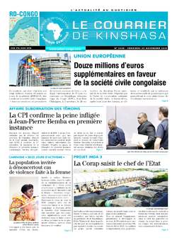 Les Dépêches de Brazzaville : Édition brazzaville du 29 novembre 2019