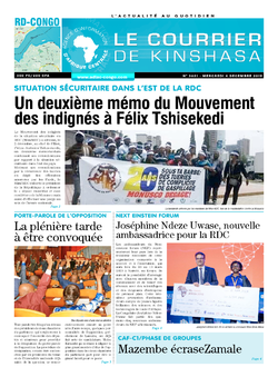 Les Dépêches de Brazzaville : Édition brazzaville du 04 décembre 2019