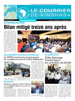Les Dépêches de Brazzaville : Édition brazzaville du 13 décembre 2019