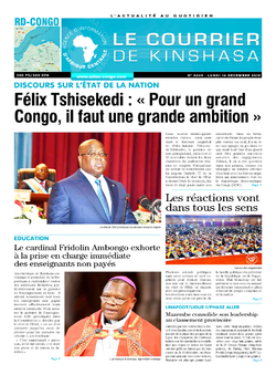 Les Dépêches de Brazzaville : Édition brazzaville du 16 décembre 2019