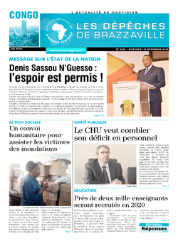 Les Dépêches de Brazzaville : Édition brazzaville du 18 décembre 2019