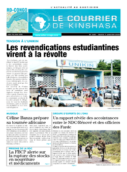 Les Dépêches de Brazzaville : Édition brazzaville du 07 janvier 2020