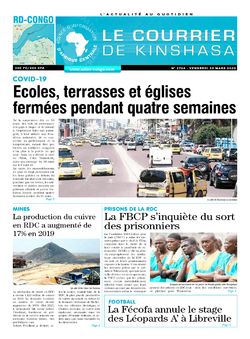 Les Dépêches de Brazzaville : Édition brazzaville du 20 mars 2020