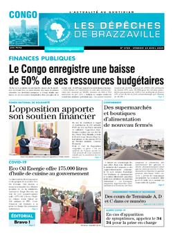 Les Dépêches de Brazzaville : Édition brazzaville du 24 avril 2020