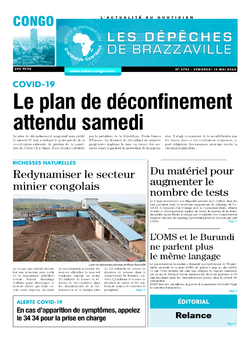 Les Dépêches de Brazzaville : Édition brazzaville du 15 mai 2020