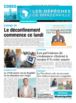 Les Dépêches de Brazzaville : Édition brazzaville du 18 mai 2020