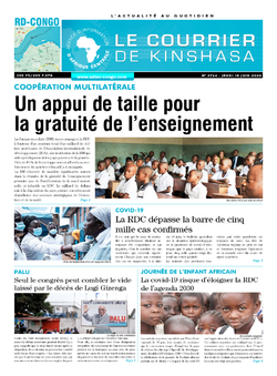 Les Dépêches de Brazzaville : Édition brazzaville du 18 juin 2020