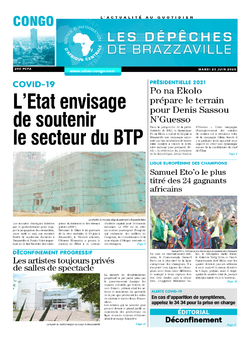 Les Dépêches de Brazzaville : Édition brazzaville du 23 juin 2020