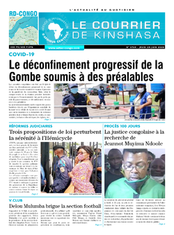 Les Dépêches de Brazzaville : Édition brazzaville du 25 juin 2020