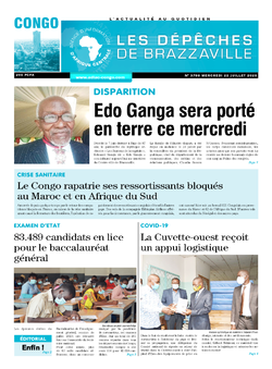 Les Dépêches de Brazzaville : Édition brazzaville du 22 juillet 2020