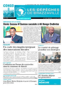 Les Dépêches de Brazzaville : Édition brazzaville du 31 juillet 2020